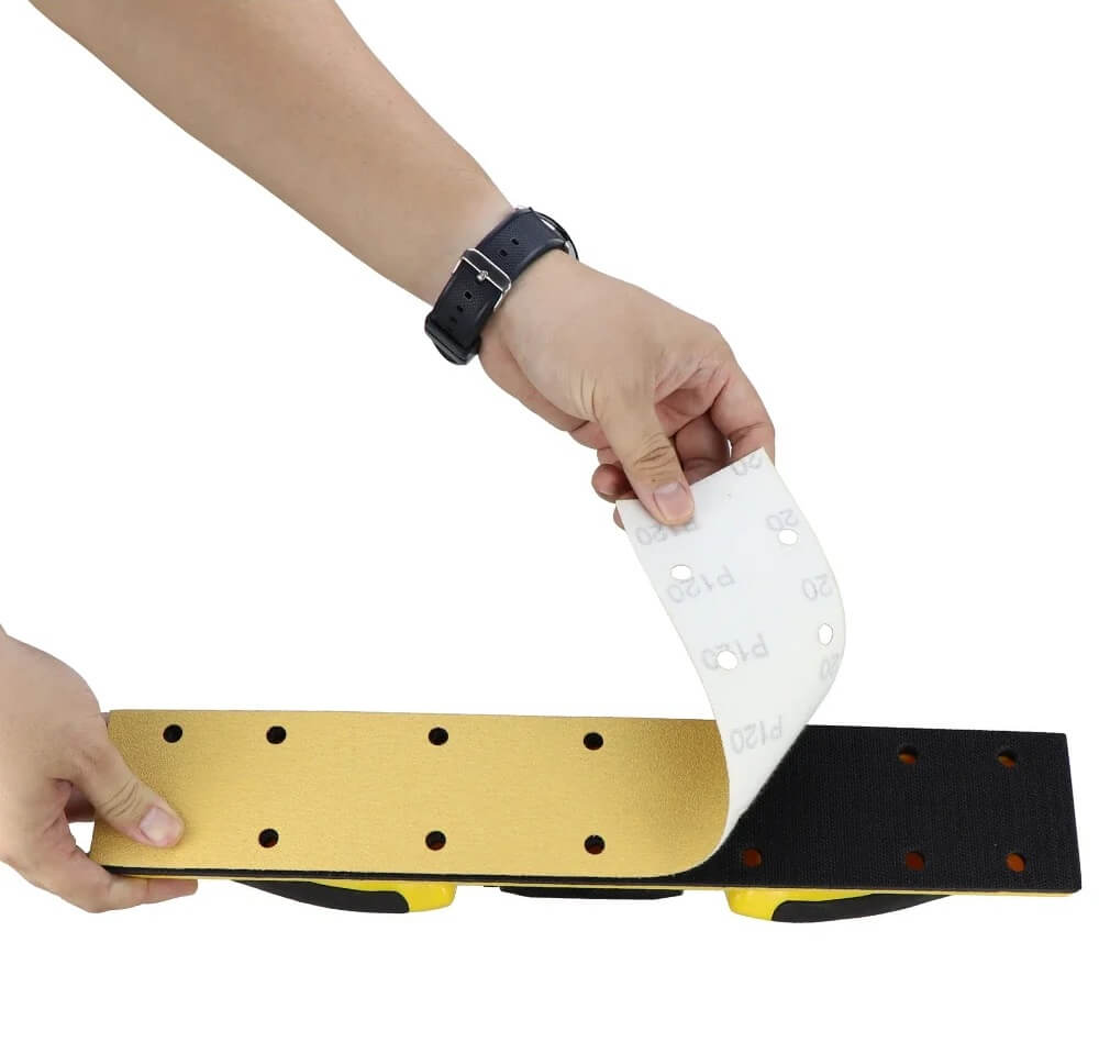 juosteles SMIRDEX 820 Yellow Line 70x420mm 14 skyliu su veliūru 3