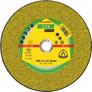 Abrazyvinis akmens pjovimo diskas KLINGSPOR C 24 Extra 230x3 0x22 23mm islenktas (2) (1)