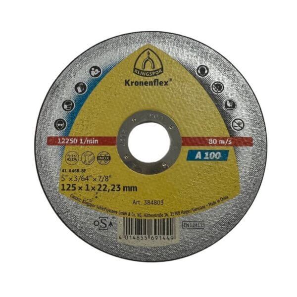 Abrazyvinis metalo pjovimo diskas KLINGSPOR A 100 125x1 0x22 23