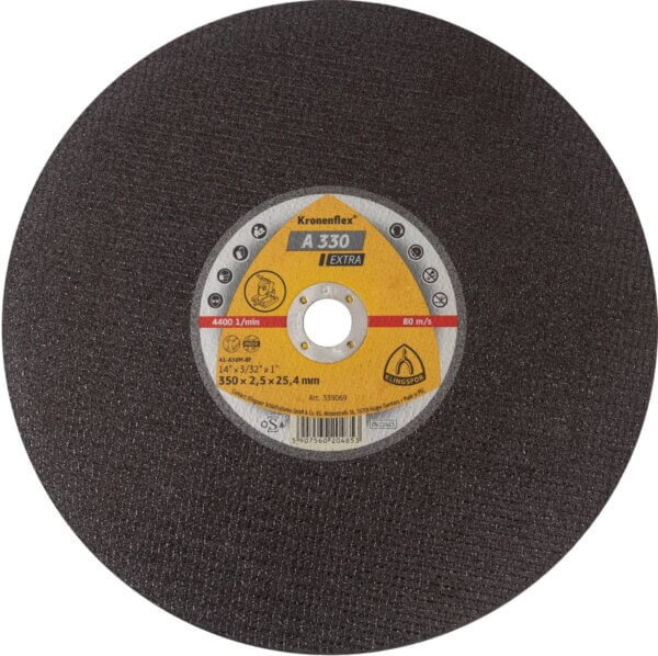 Abrazyvinis metalo pjovimo diskas KLINGSPOR A 330 Extra 356x2 5x25 4 mm