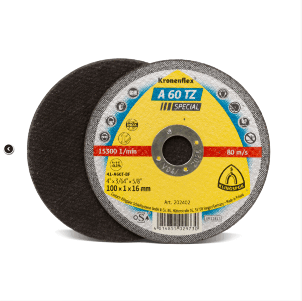 Abrazyvinis metalo pjovimo diskas KLINGSPOR A 60 TZ Special 100x1 0x16 mm