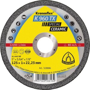 Abrazyvinis metalo pjovimo diskas KLINGSPOR K 960 TX Special 125x1 0x22 23