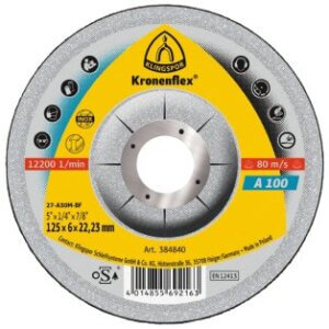 Abrazyvinis slifavimo diskas KLINGSPOR A 100 125x6x22 23 mm