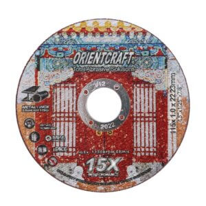 Nerudijancio plieno pjovimo diskas ORIENTCRAFT Performance 15X 125x1 0x22 23 200.015