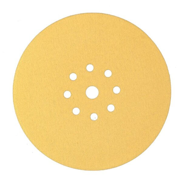 Slifavimo popieriaus diskeliai ORIENTCRAFT GOLD DISC 225 mm 9 skyles 109.10G su veliuru