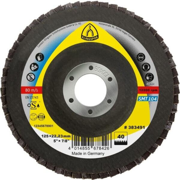 Ziedlapinis slifavimo diskas KLINGSPOR SMT 104 125x22 23 mm